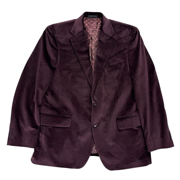 Michael Kors Other - Michael Kors Mens Kent Classic Fit Velvet Sport Coat Burgundy 44R